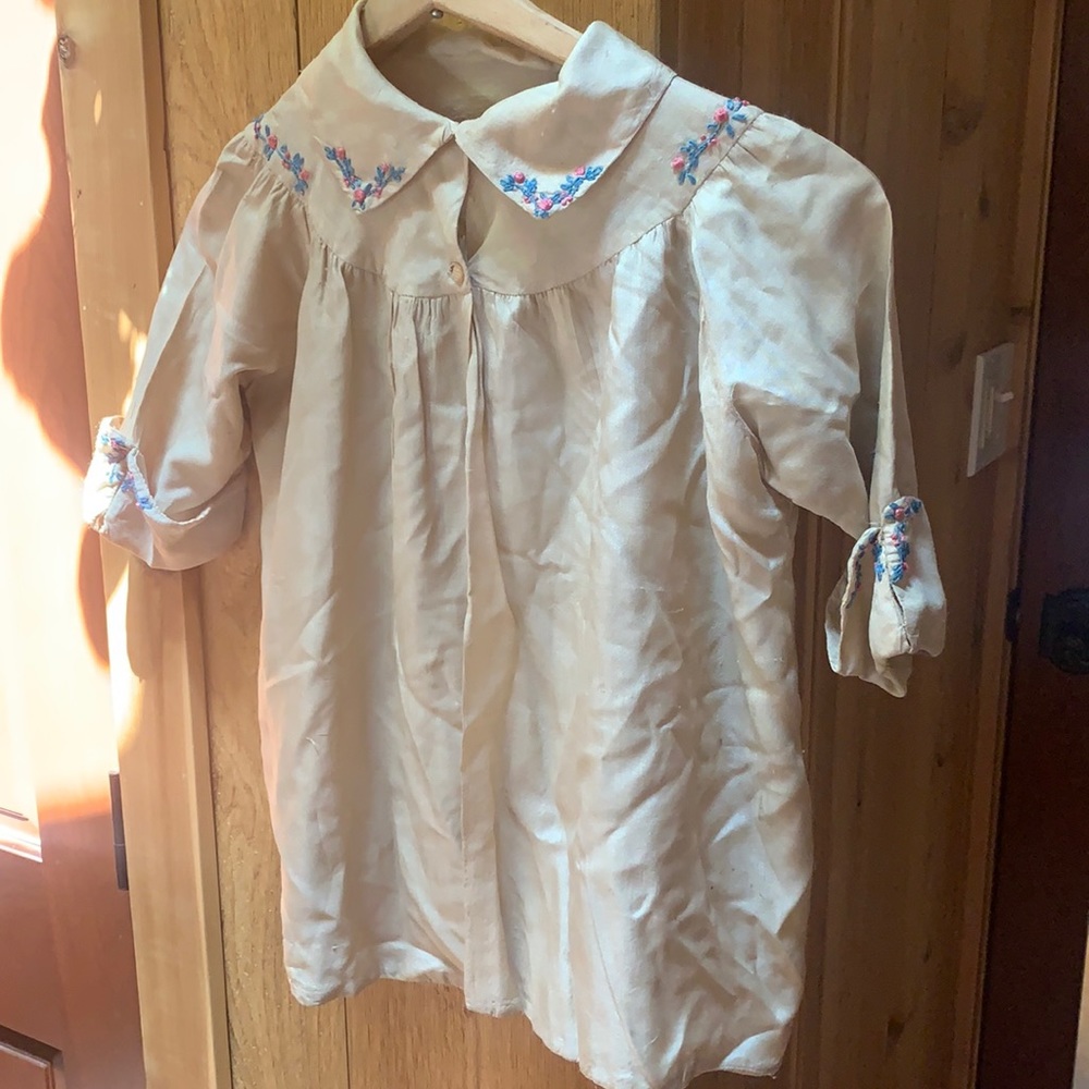 Vintage Silk Embroidered Blouse
